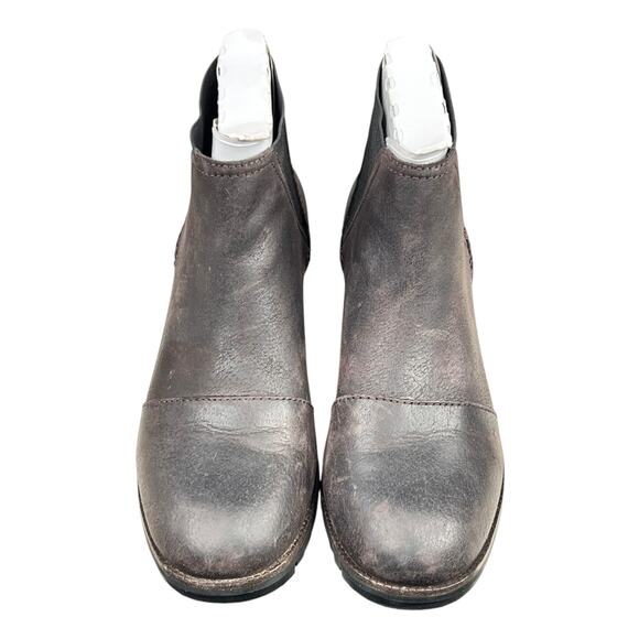 Sorel Women’s Cate Brown Leather Pull On Chelsea Boot Size US 6 - Picture 7 of 11